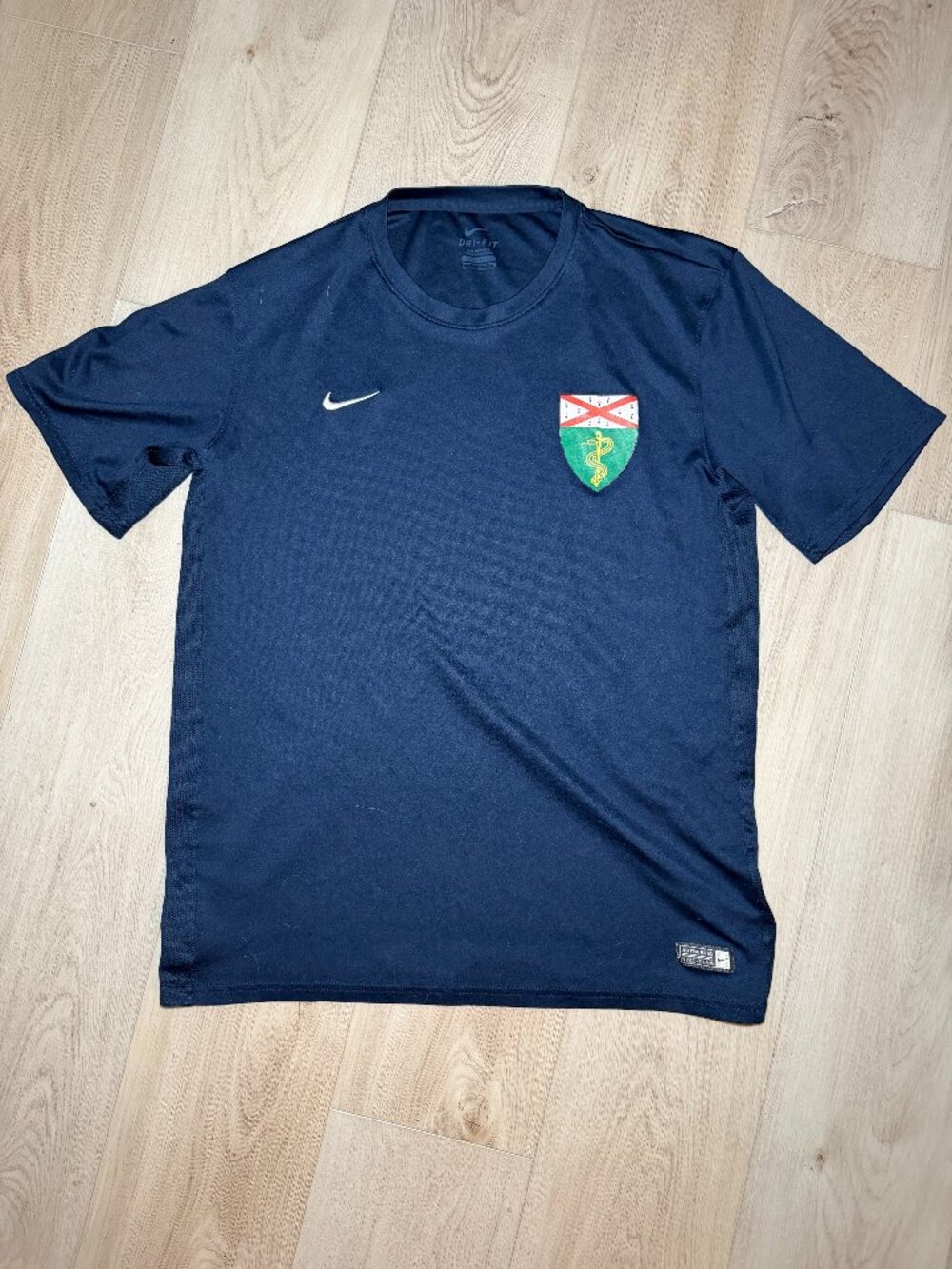 Nike Dri-FIT Navy Soccer Training Jersey Shirt Size Large